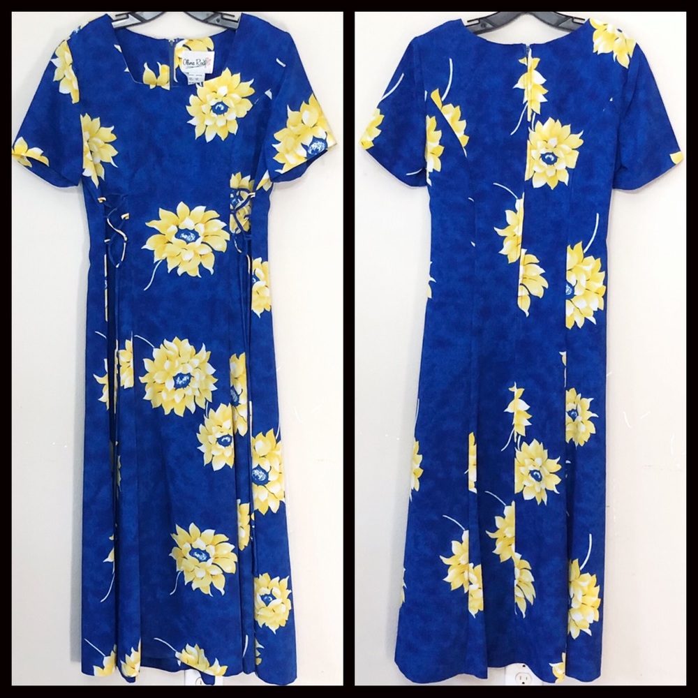 Vintage Olivia Rose Floral Maxi Dress w/ Side Ties - Picture 2 of 8